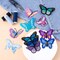 12 Pieces Butterfly Patch Sew On, PAGOW Butterfly Embroidered Iron On Patches, Iron Sew On Embroidered Applique Decoration Sewing Patches for Bags, Jacket, Jean, Clothes DIY Patches,12 Bright Color